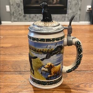 Budweiser Hunter’s Companion Series Black Labrador Stein Limited Edition. 1992.